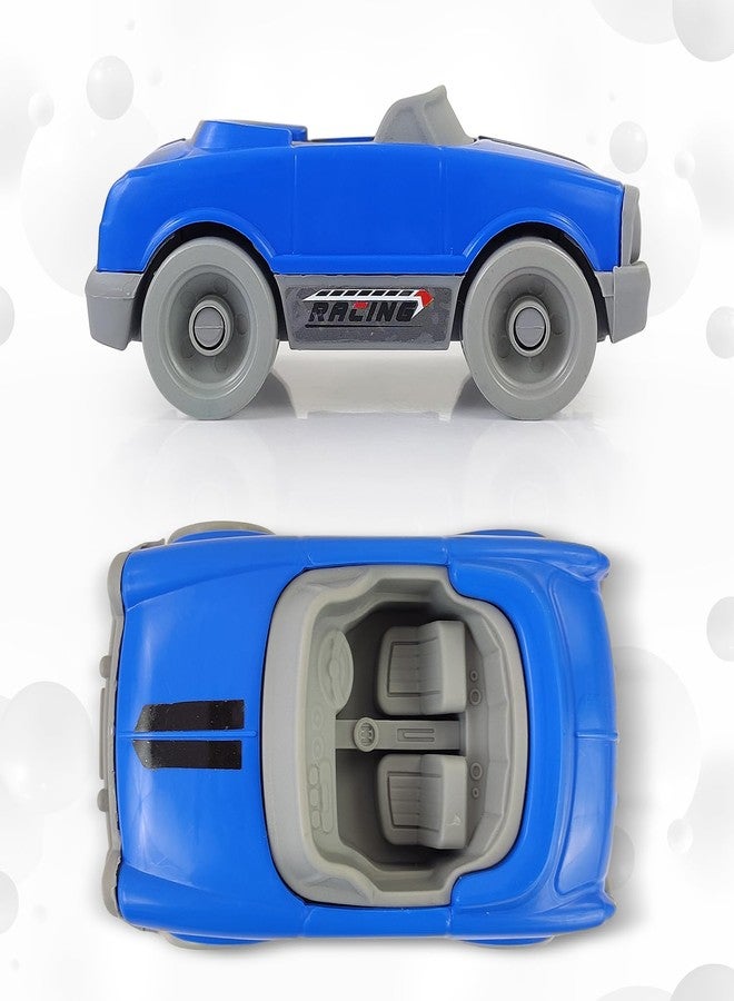 NHR Dinky Plastic Toy Car Pull & Push Vehicle Racing Toy Cars Play Set Toddlers Car Toys Pullback Mini Cars Toys for Kids up to 3 Years (Blue) - Image 5